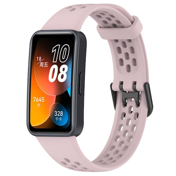 Blød Silikone Åndbar Udskiftningsrem til Huawei Band 8 Pink