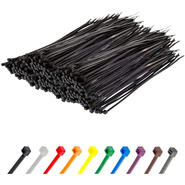 Pienet violetit kaapelisiteet, 100 mm x 2,5 mm, irtopakkaus 1000 kpl, 4\" Premium-nailonia Black 300mmx4.8mm