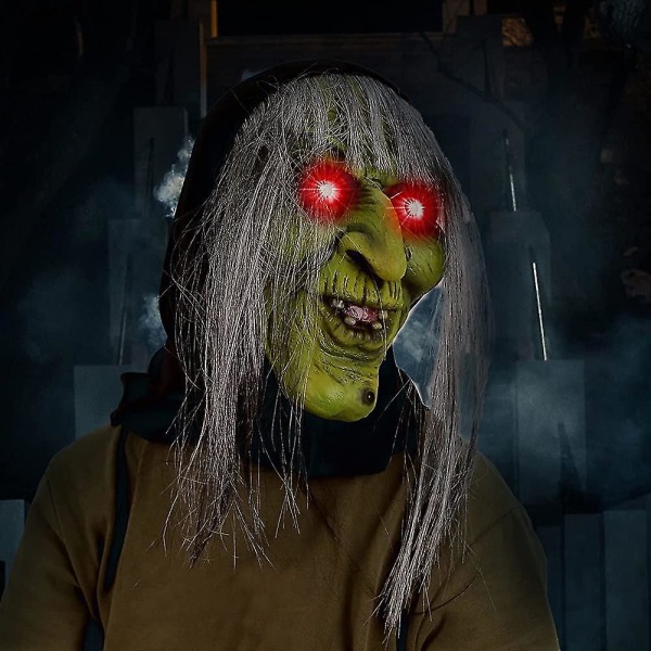 Halloween Lysende Heksemaske. Skræmmende Masker Cosplay Maske Kranie Skræmmende Maske. Dekorativ Horror Maske