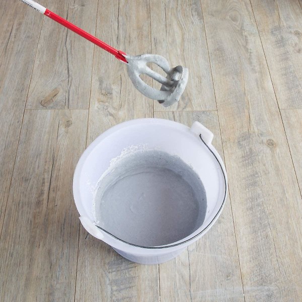 Blå träådringseffekt präglingsmönster målarrulle med handtag DIY-verktyg
