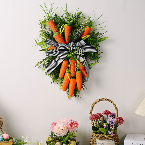 100 % ny - påsk Morotsgirland hängande vårkrans påskdekor ytterdörr hängande dekor