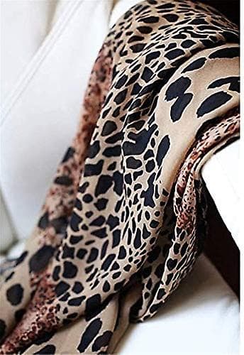 Dame Stor Leopard Dyreprint Lett Myk Rektangulær Hverdags Olaof Skjerf Leopard