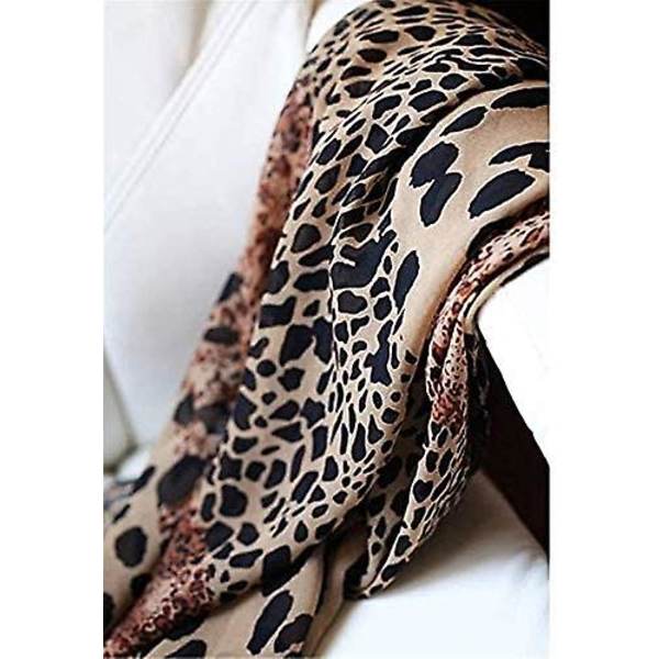 Kvinnor Stor Leopard Djurmönster Lätt Mjuk-touch Rektangel Vardag Olaof Scarf Leopard