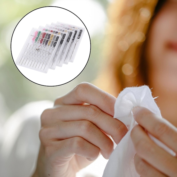 5-pack Automatisk Trådare Korstillbehörssats Förtrådade Nålset Syprojektset Sybobin Hemsytrådssats