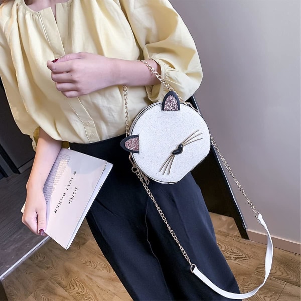 Små väskor, glänsande och vackra ryggsäckar, handväskor, (vita handväskor för Acsergery Women), present