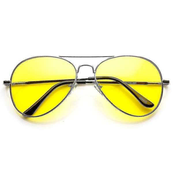 Mimigo Classic Metal Frame Yellow Night Driving Aviator Solglasögon