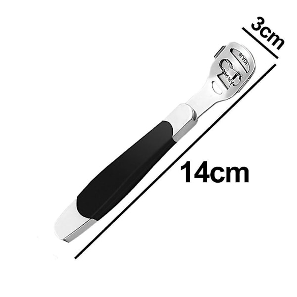 Fotrasp & Kallushøvel med Trehåndtak, Pedikyr Fotfilsett, Hælskrape for Føtter Foot Planer (Black)