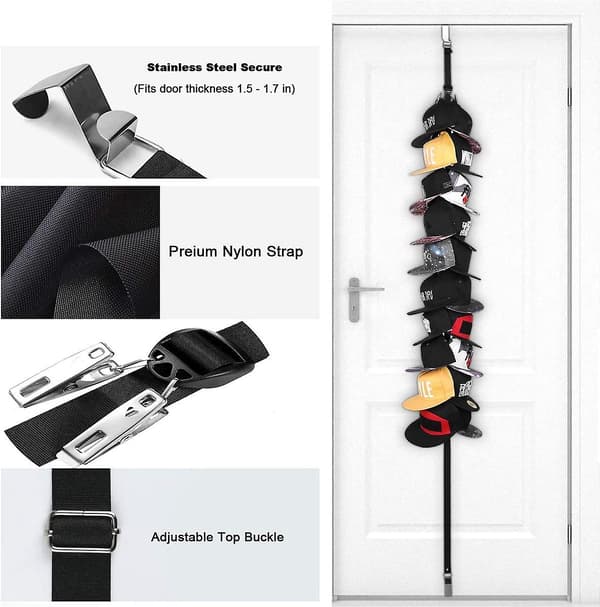 Över dörrhylla Baseball keps Organizer Hat skåp Hat rack Hat förvaringsställ