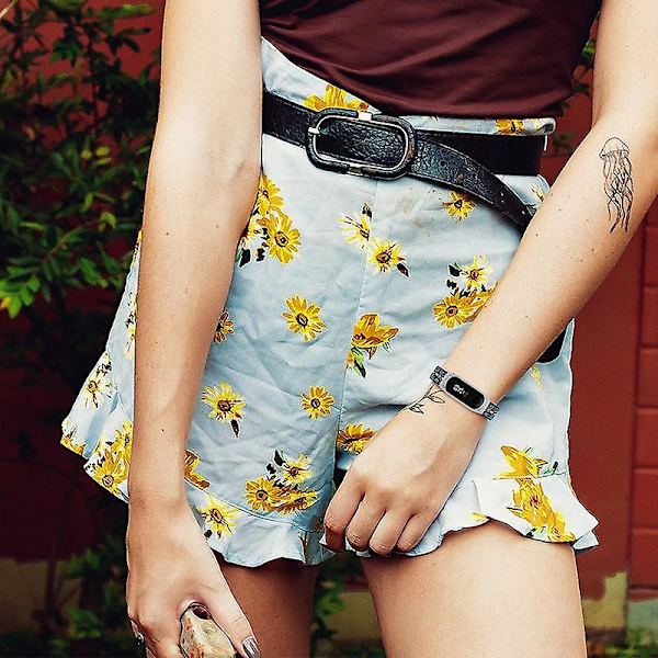 Til Xiaomi Mi Band 5/6 Elastisk Urrem Nylon Flettet Justerbar Udskiftningsrem
