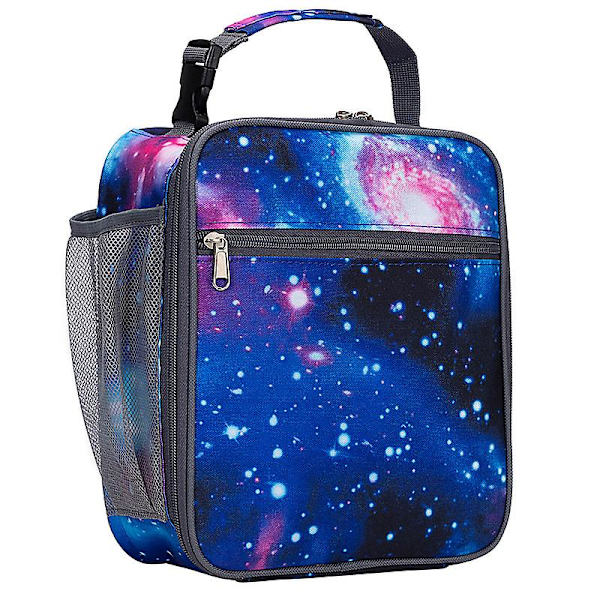 Galaxy Lunchlåda för pojkar, flickor, barn isolerad lunchväska, perfekt för förskola, mjuka fack, rymlig, Bpa-fri, livsmedelssäker, 10,2 tum x 7,8 tum