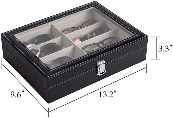 Solbrille Organizer, Solbrille Opbevaringsboks med 8 rum