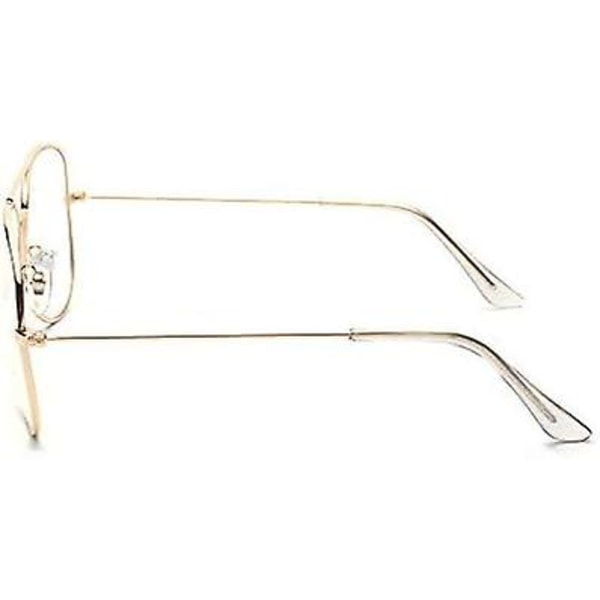 Klassisk Metal Mode Klare Glas Briller Stel Briller Til Kvinder/mænd Gold