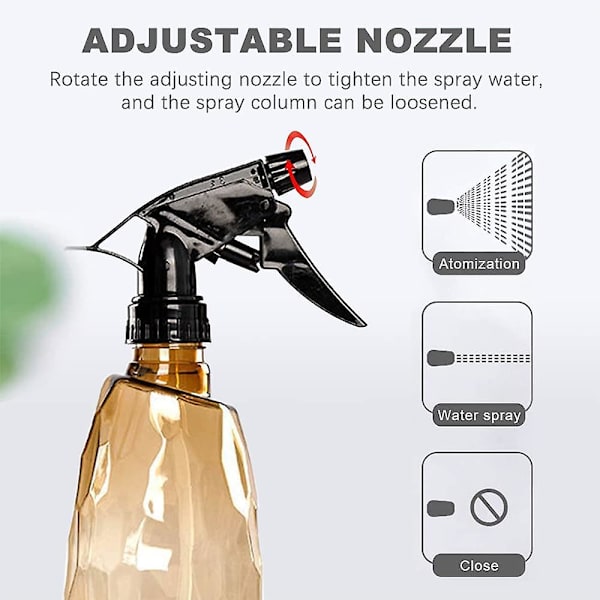 Plastsprayflaskor, 2-pack Acsergery presentförpackning sprayflaskor, 500 ml sprayflaska för växter