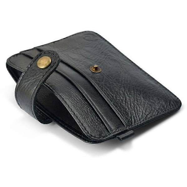 Herre Ægte Læder Slim Wallet Mand Lille Pung Mini Pengepung Walet Tynd Portomonee carteras Herre Pung Kortholder Brown