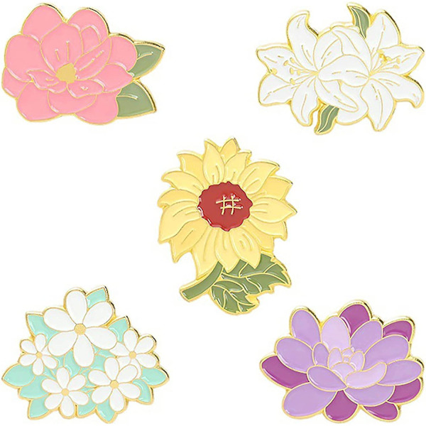 4 st Söt Emalstift Set för Jackor Ryggsäck Skjorta Lapel Badge Pins Estetisk Brosch för Kvinnor Mode Smycken