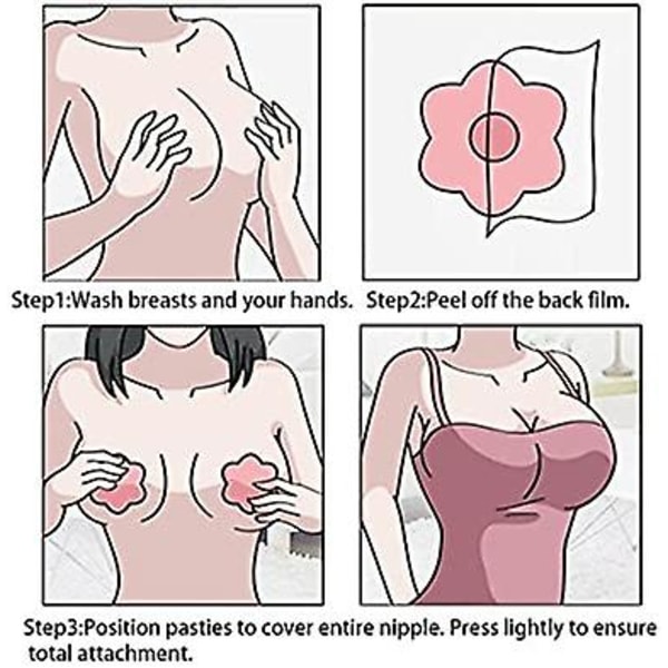 Brystvortebeskyttere, Brystpasties Selvklebende BH Engangs 10 Par