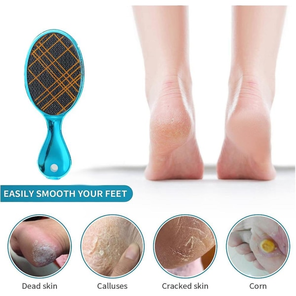 Fod Callus Fjerner Med Glasætsningsteknologi, Nano Glas Fodfil, Fod Pedicure Værktøjer blue glass