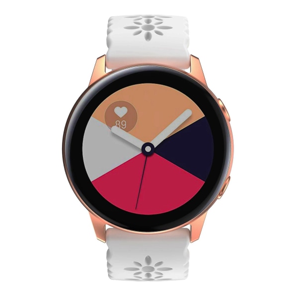 Silikoninen ontto luumu-kukka ranneke Samsung Galaxy Watch 5 40mm/44mm/Watch 5 Pro 45mm -kelloon White