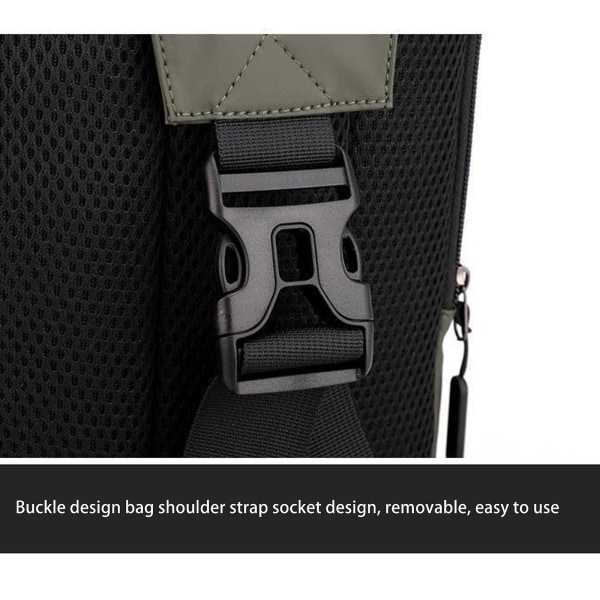 Miesten monitoimiset crossbody-laukut USB-latausportilla khaki