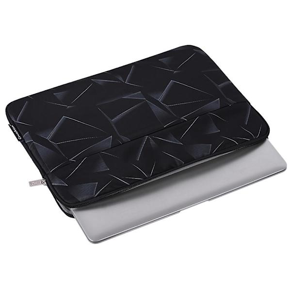 Bärbar ärmväska för 11~15 tums bärbara datorer, mönstrad bärväska för bärbara datorer + ytterficka For 12 inch Laptop