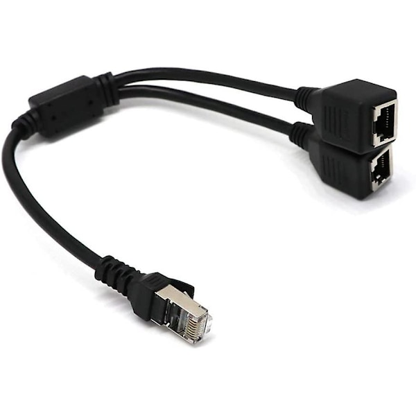 Nettverks Splitter Adapter Kabel RJ45 1 Hann til 2 Hunn Socket Porter Ethernet LAN Kabel Nettverks Splitter Adapter