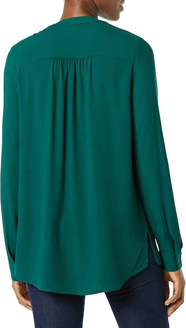 Kvinnors långärmade vävda blus Style 8 M