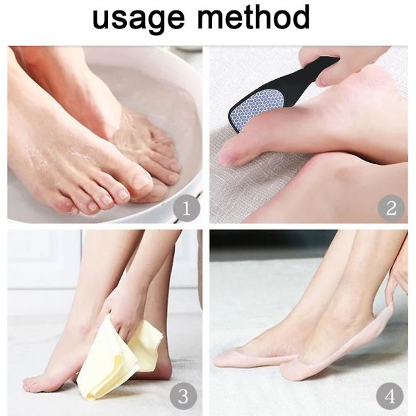Glass Pedikyr Fotfil Callus Remover For Føtter, Fotrasp Fot Skrubber For Død Hud square head black