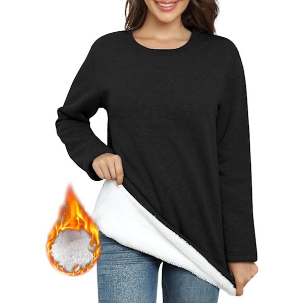 Fleece Sherpa-foret Pullover Vinter Varm Blød Sweatshirt til Loungewear til Kvinder