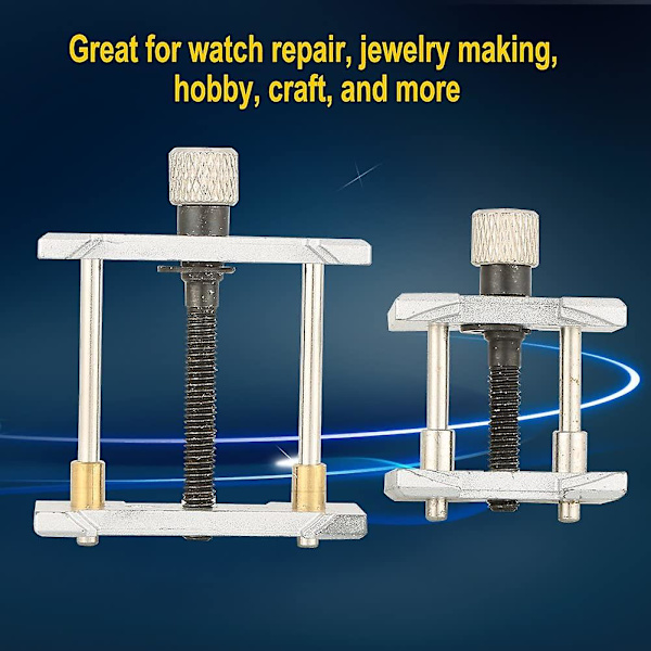 2 i 1 klockrörelse klämma metall armbandsur hållare urmakare klämma