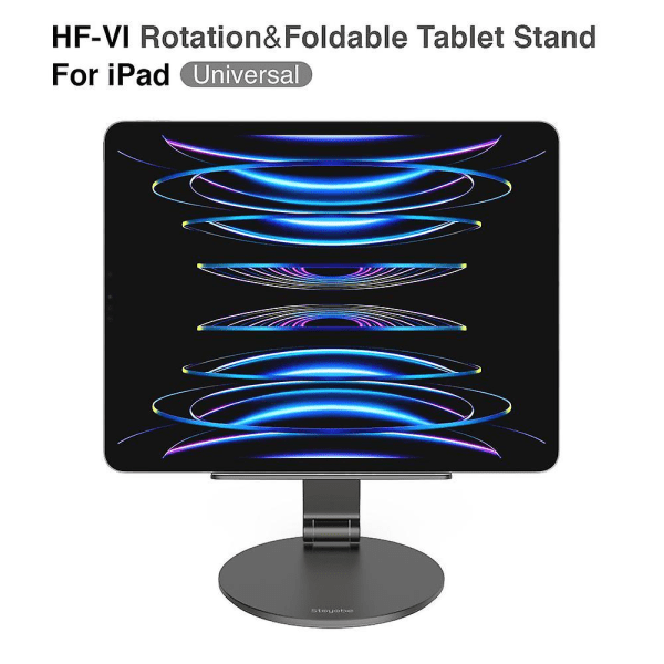 STOYOBE HF-V Desktop Folding Tablet Stand Aluminiumlegering 360-graders roterande hållare för iPad