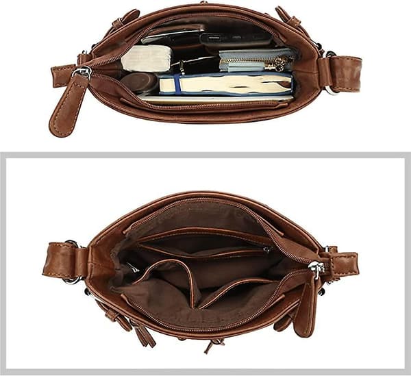 Crossbody tasker til kvinder skuldertasker brown