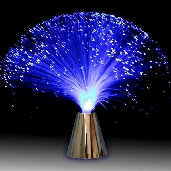 Vacker romantisk fiberoptisk lampa, flödande färgförändrande LED-fiberoptisk lugnande lampa nattlampa för dekoration bord vardagsrum lounge sovrum