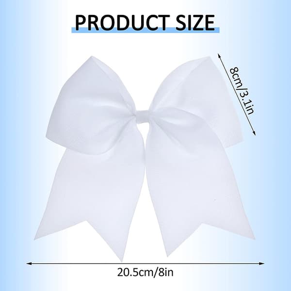 2-pack Cheer Bow Bulk Stora Hårrosetter Jumbo Cheerleading Bow 8 Tum För Småbarn