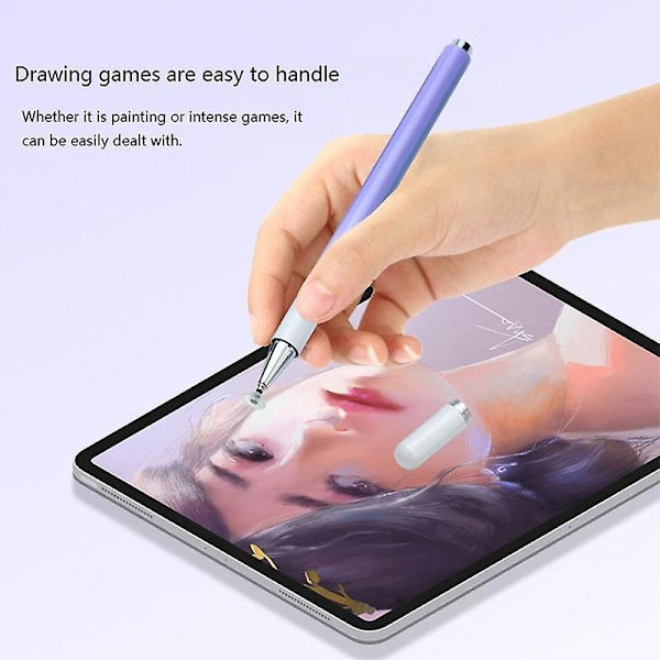 Gradient Passiv Stylus til Telefoner/Tablets Touchskærme 2-i-1 Høj Præcision Magnetisk Stylus Pen White