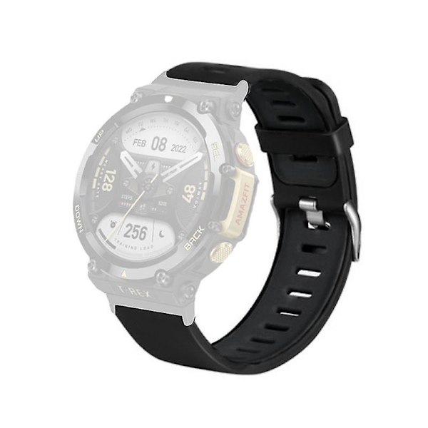 Dual Color Sportsurrem til Huami Amazfit T-Rex 2, Silikone Udskiftningsarmbånd Black Dark Grey