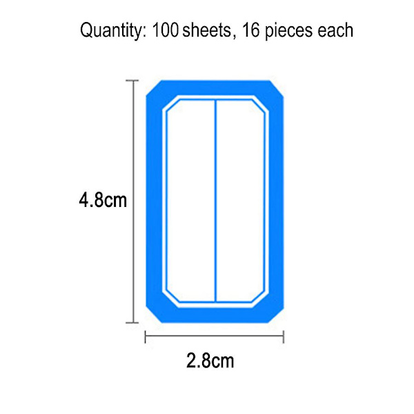 140 Arkia, - Tiedostokansio Tarrat, vedenpitävä Tarra Nimi Tarra Kotiin - Punainen/sininen style 2 Blue 100 sheets