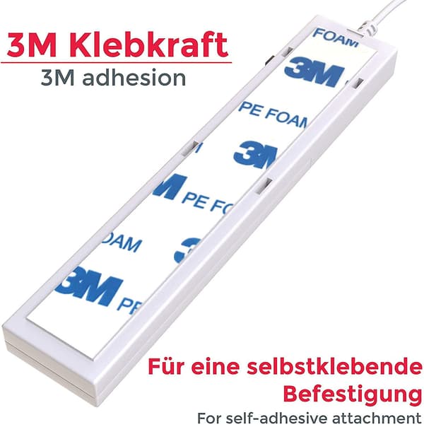 LED-stripe med bevegelsessensor - Hvite lys - Selvklebende - Silikonbelagt