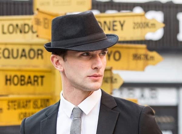 Acsergery Klassisk Manhattan Trilby Fedora Hatt Jazz Mössa Present