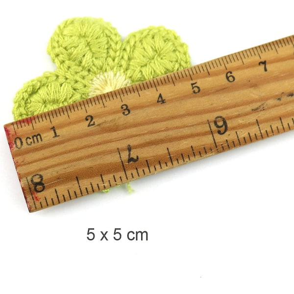 Handgjorda stickade virkade broderade leende ansikte solrosblommor lappar syapplikationer prästkragar blommor lapp för kvinnors kläder huvudbonader hårklämmor Ha