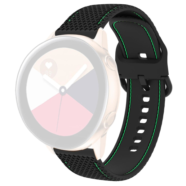 Sylinje Silikon Byt handledsrem för Samsung Galaxy Watch 5 40mm/44mm / Watch 5 Pro 45mm Black  Green Line