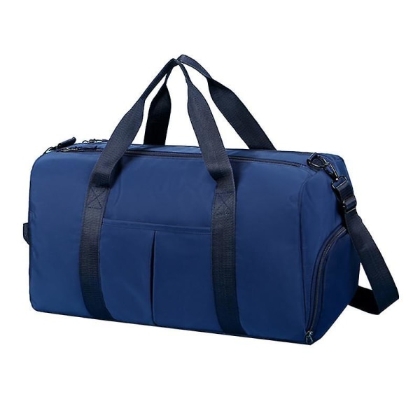 Stor kapacitet Resväska Sport Duffel Bag Vattentät Bagage Bag med Skofack Dark Blue