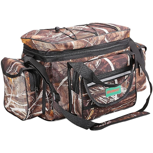 Karpfiske Väska Enstaka Axel Havsfiske Utrustning Väskor Hållare Kamouflage Utomhus Carryall Väska Vandring Resa Pack 50cm*28cm*27cm