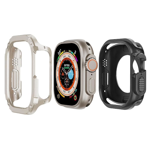 PC+TPU-fodral för Apple Watch Series 8 7 45mm/Series 6 5 4 SE (2022) SE 44mm Reptåligt Starlight