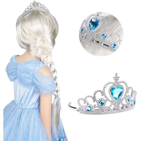 Elsa ögonmask kappa, snödrottning kappa, festkläder, utklädningskappa, passar de flesta barn