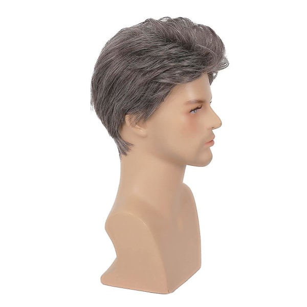 Herre Kort Paryk Blandet Brun Cosplay Hår Paryk Naturlig Syntetisk Erstatningsparyk
