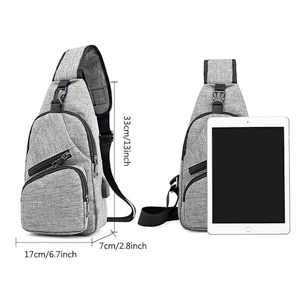 Bästsäljare - Nytt Slings Bag Med Usb-port Mångsidig, En Axelväska Casual Ryggsäck red
