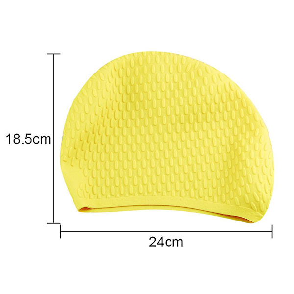 Badehette Silikon Elastisk Vanndråpehette For Menn Og Kvinner yellow