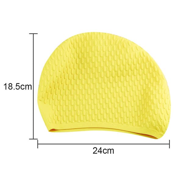 Simningsmössa i silikon, elastisk vattendroppemössa för män och kvinnor yellow