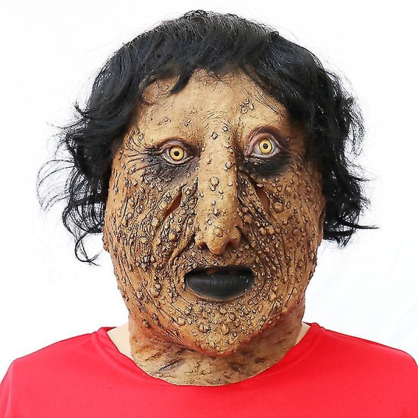 Halloween Ugly Old Lady Mask Halloween Maskerad Festrekvisita Rolig skräckmask