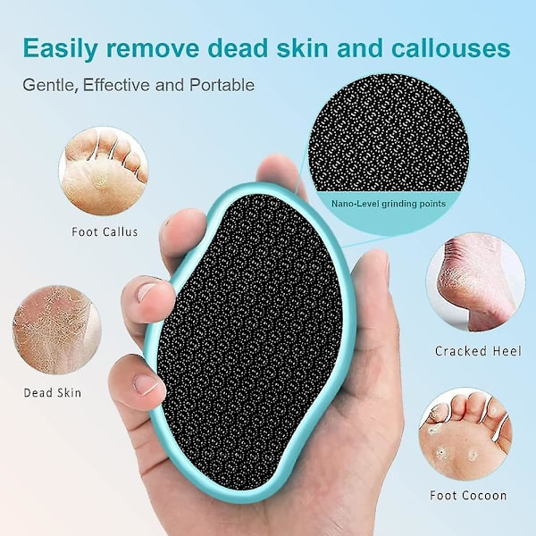 Glasfodfil Callus Remover, Fodbuffer Brusepedikyrværktøj til Mænd, Kvinder, Blød Fodpleje Blue*Black Diamond Glass Craft